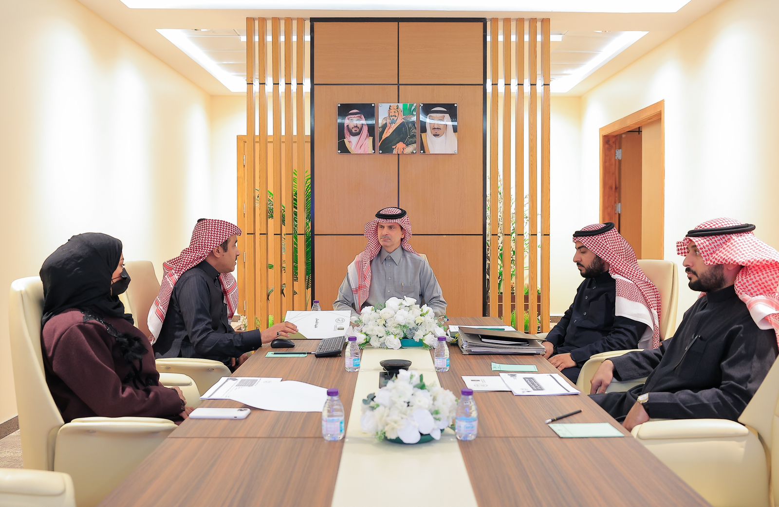 The University President, Prof. Mohammed bin Abdullah Al-'Shaya, Holds a Number of Meetings with the Deans of Vice Deans the Administrative and Humanitarian Colleges to Discuss the Preparations for the Second Semester of the Academic Year 1446 AH and Emphasize the Achievement of the University' Goals