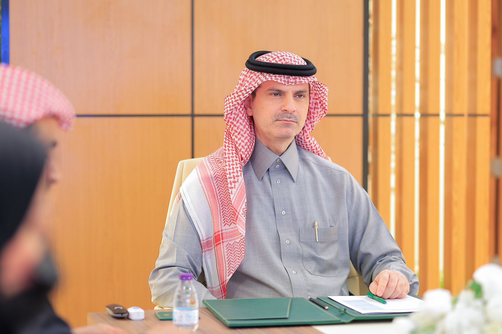 The University President, Prof. Mohammed bin Abdullah Al-'Shaya, Holds a Number of Meetings with the Deans of Vice Deans the Administrative and Humanitarian Colleges to Discuss the Preparations for the Second Semester of the Academic Year 1446 AH and Emphasize the Achievement of the University' Goals