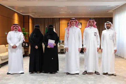 سعادة رئيس جامعة الجوف، يستقبل كلية التمريض