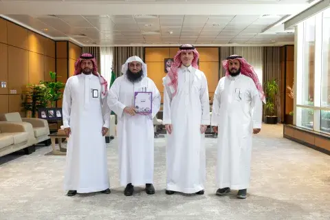 رئيس جامعة الجوف يستقبل الرئيس التنفيذي للكلية التطبيقية