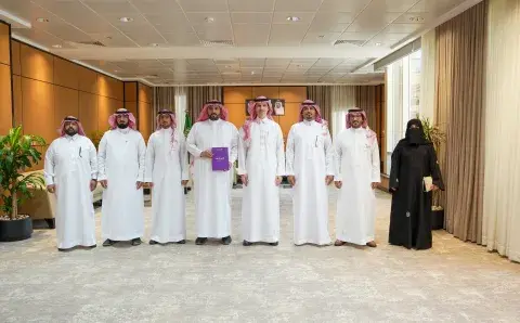 سعادة رئيس جامعة الجوف يستقبل عميد كلية علوم الحاسب والمعلومات