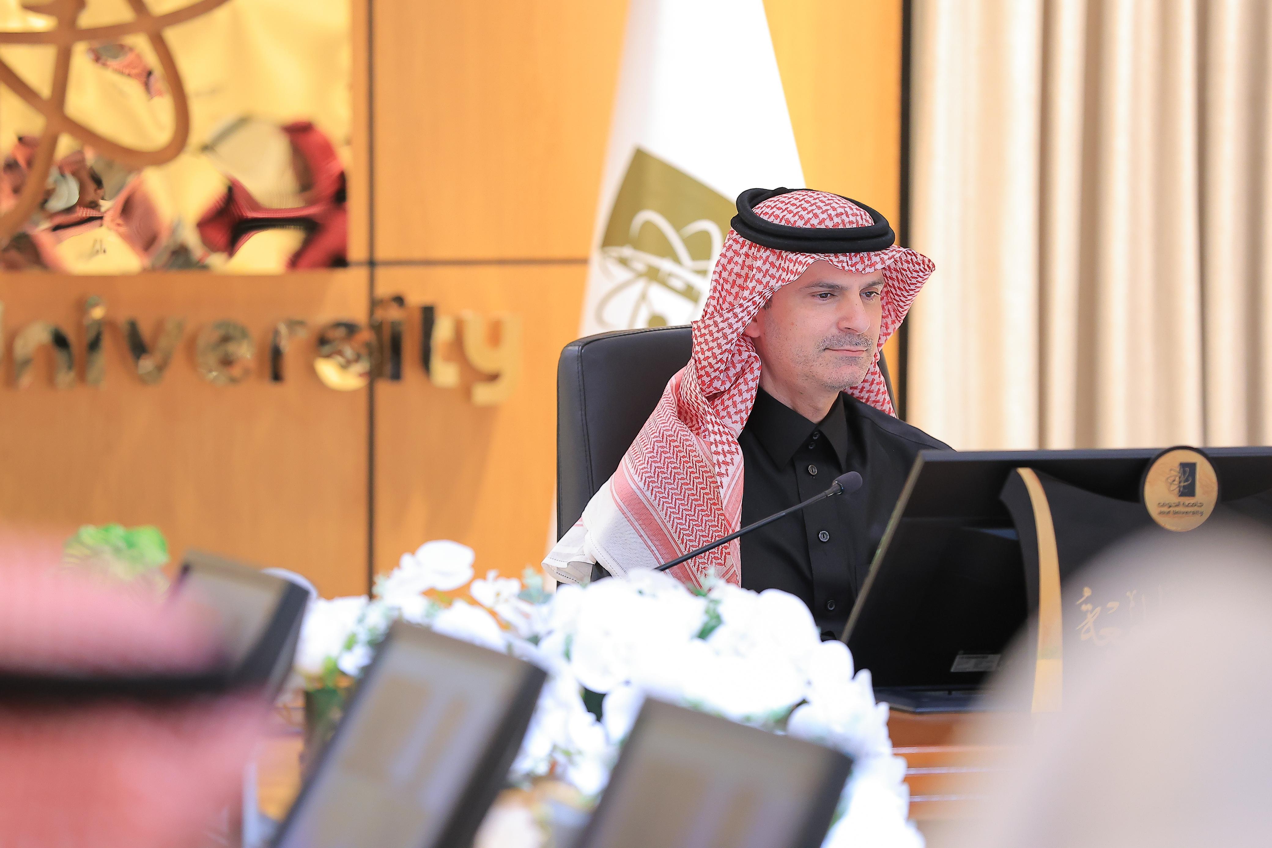 Chaired by His Excellency, the University President, Prof. Mohammed bin Abdullah Al-Shaya, Jouf University' Council Holds Its Fifth Session and Approves Number of Recommendations to Enhance the Academic and Research Process