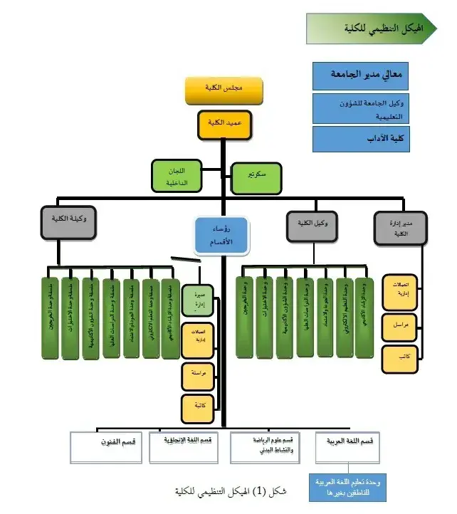 Organizational structure of the Faculty of Arts