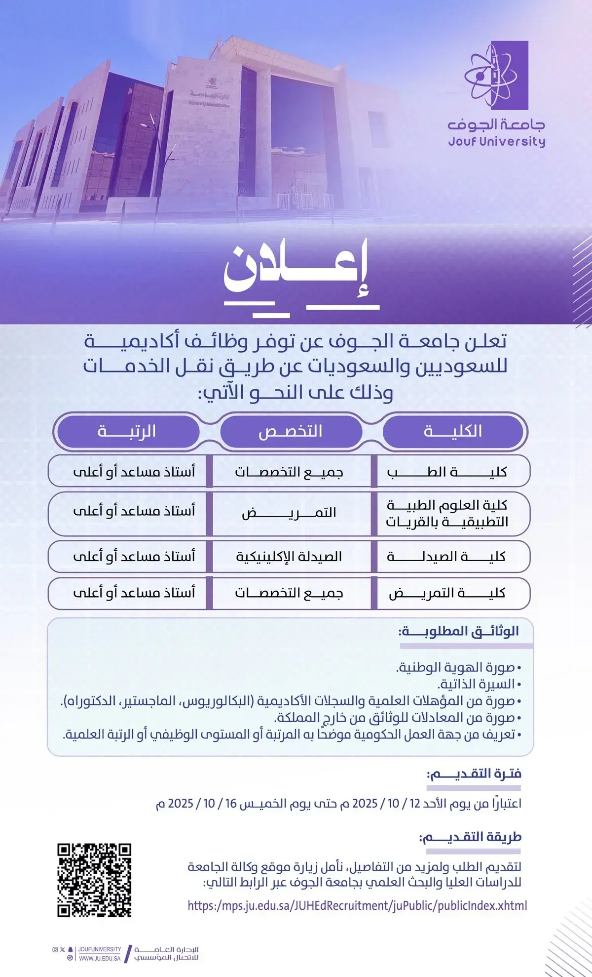 Academic Job Vacancies for Saudis