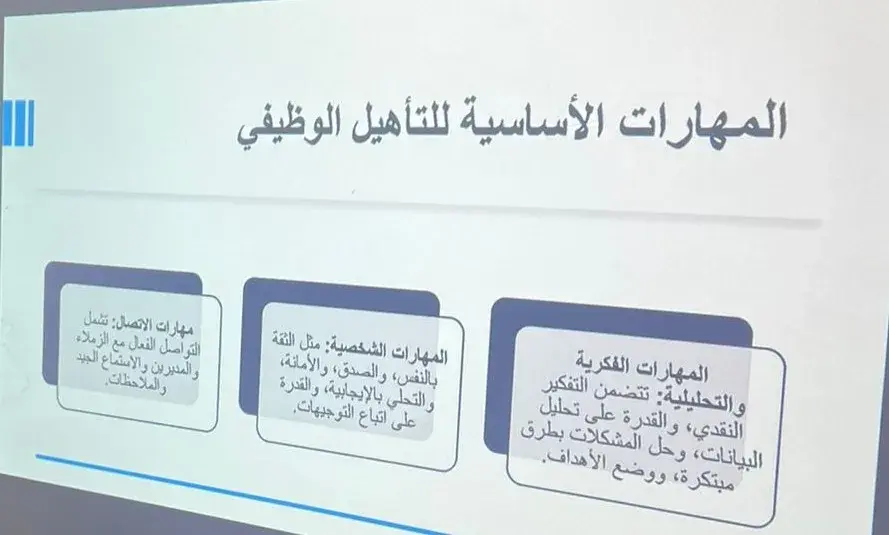 الكلية التطبيقية بجامعة الجوف (شطر الطالبات) تنظم ورشة بعنوان "مهارات التأهيل الوظيفي والاستعداد لسوق العمل"
