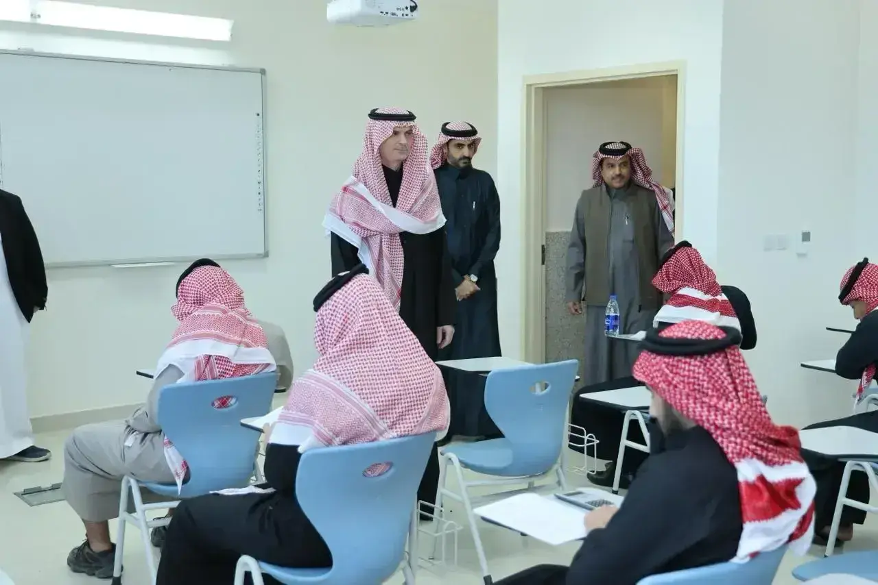 The President of Jouf University, Inspects Examination Committees at the College of Business