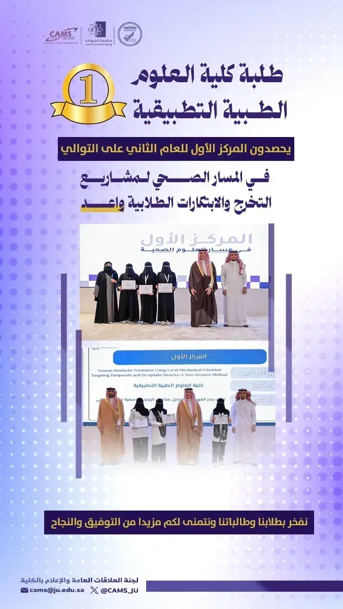 سعادة عميد الكلية يشيد بدعم الجامعة وجهود الأقسام الأكاديمية