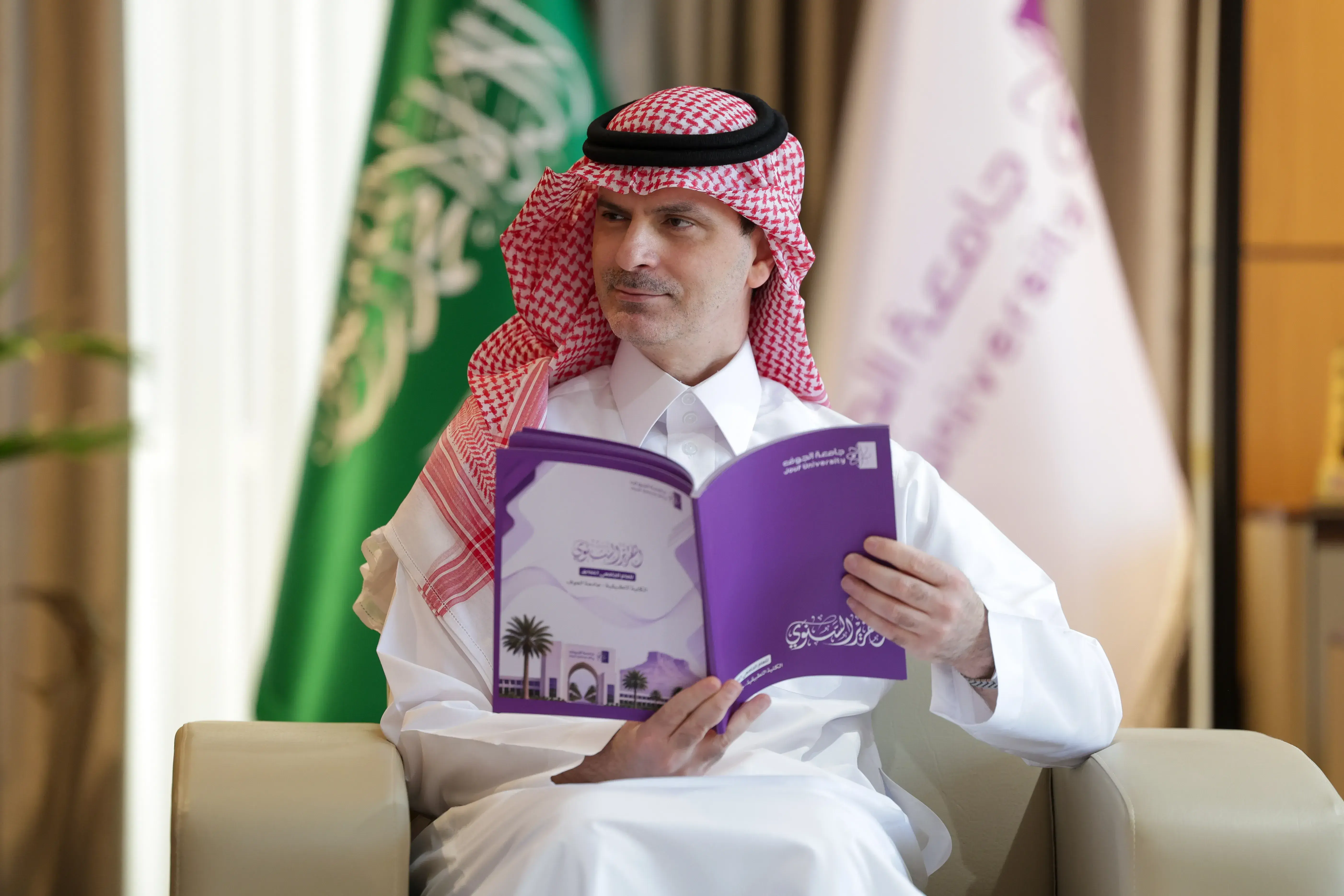 رئيس جامعة الجوف يستقبل الرئيس التنفيذي للكلية التطبيقية