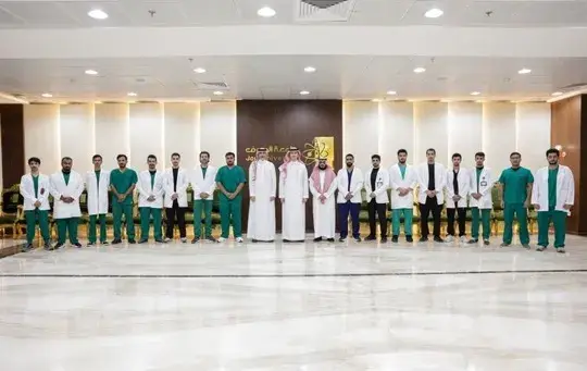 His Excellency the President of Jouf University receives College of Medicine members who participated in serving pilgrims during the Hajj 1447H season.