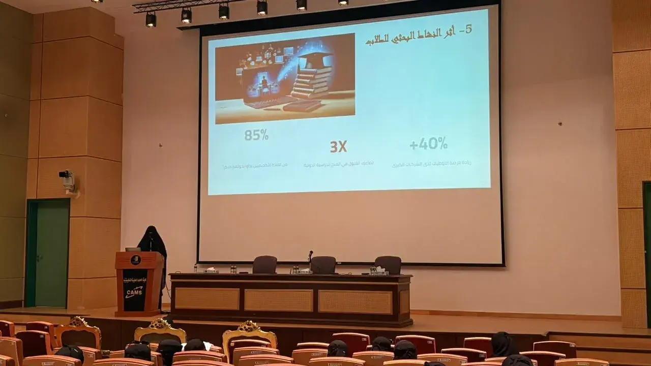 كلية العلوم الطبية التطبيقية تنظم ورشة عمل متميزة بعنوان "مشروع التخرج من الفكرة إلى الأثر" لتطوير مهارات طلابها البحثية